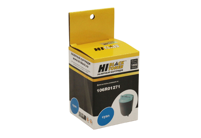 Тонер-картридж Hi-Black (HB-106R01271) для Xerox Phaser 6110, голубой (1000 стр.)