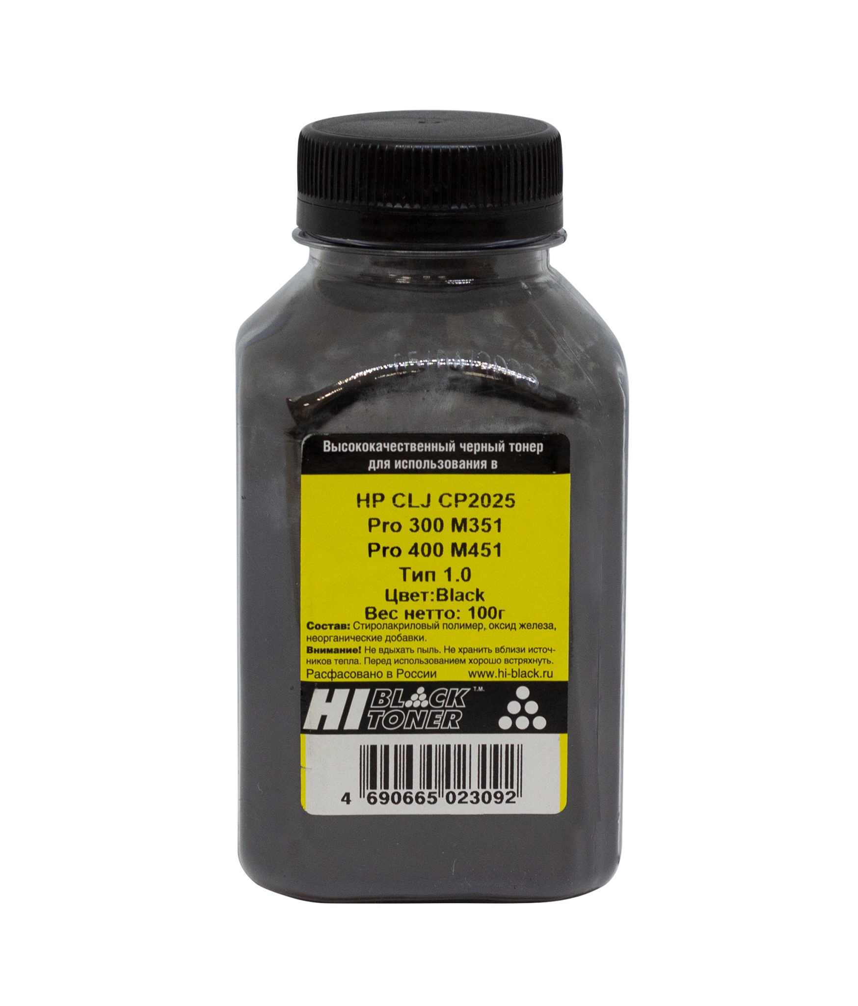 Тонер Hi-Black (CC530A) для HP CLJ CP2025/ Pro 300 M351/ Pro 400 M451, Тип 1.0, чёрный (100 гр.)